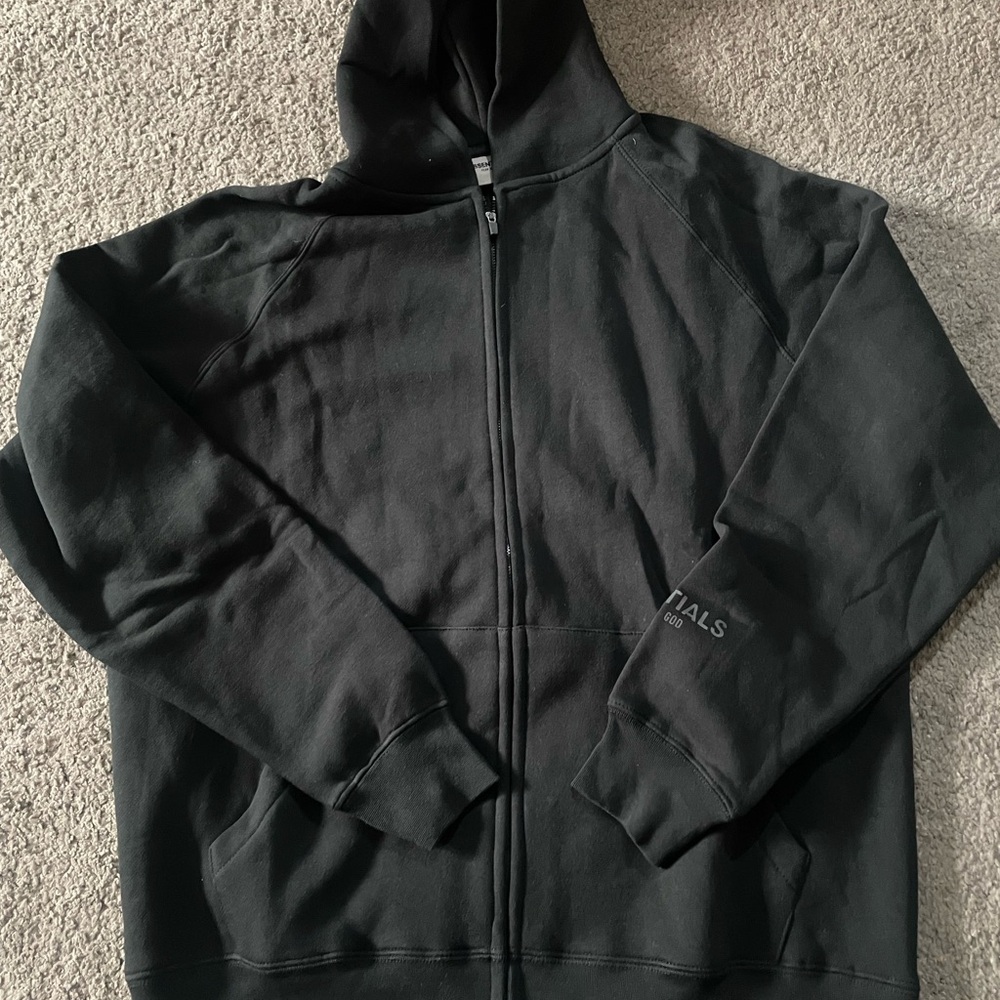 Essentials back logo hoodie jacket